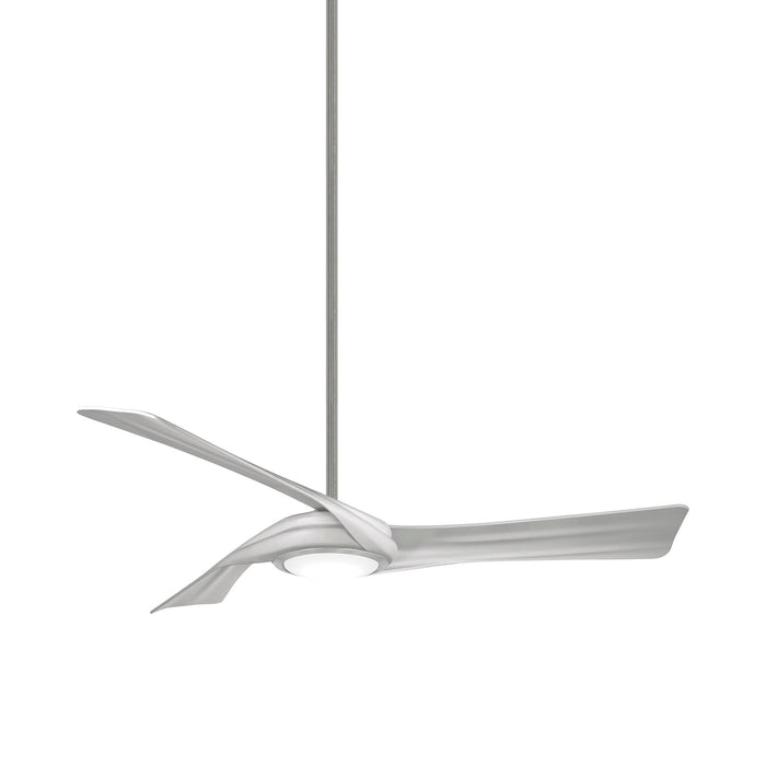 Curl LED Ceiling Fan in Brushed Nickel/Silver .