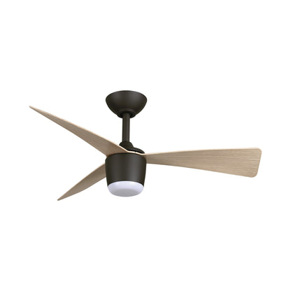 Elavan Outdoor LED Ceiling Fan in Dark Bronze (36-Inch).