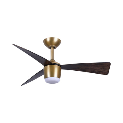 Elavan Outdoor LED Ceiling Fan in Legacy Brass (36-Inch).