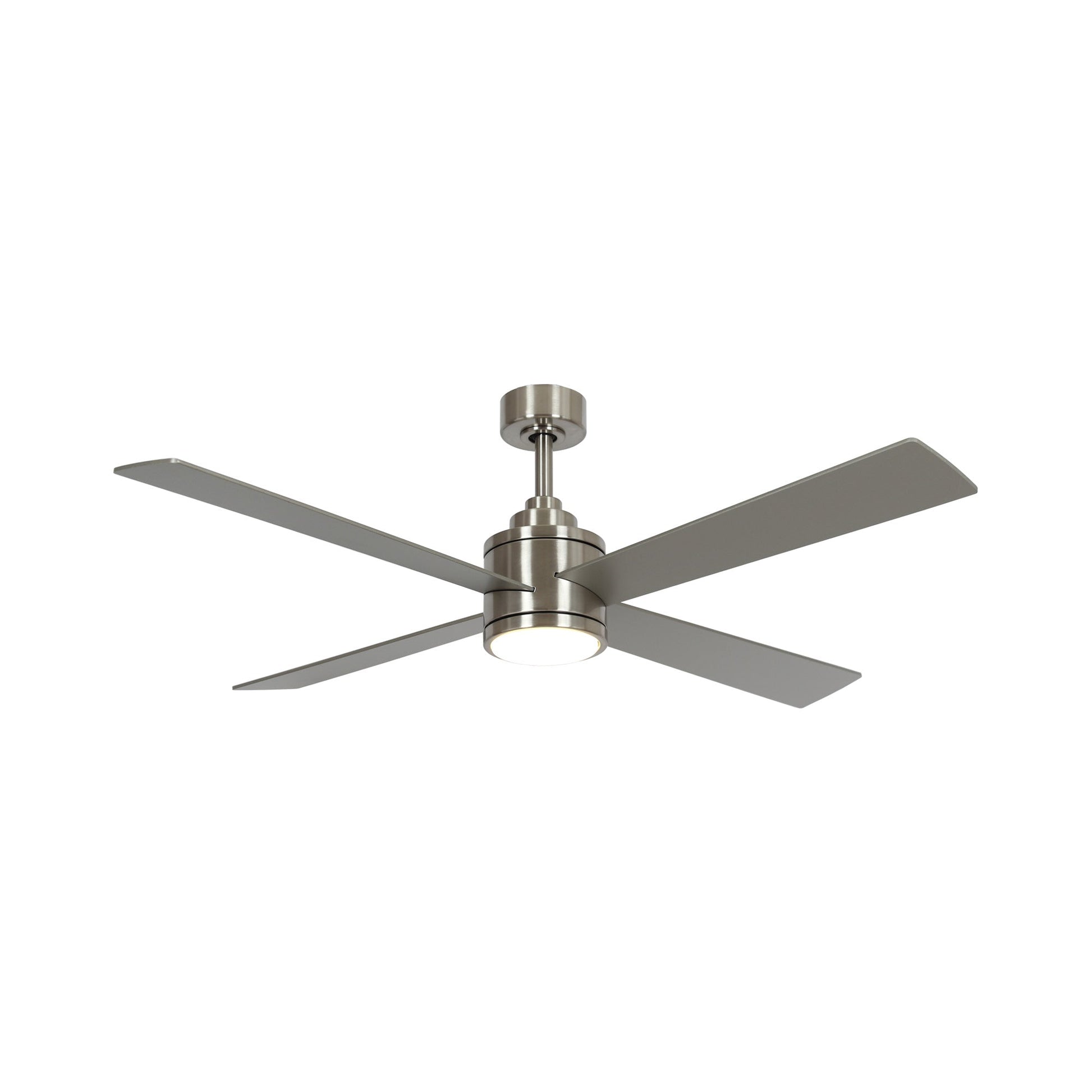 Falco LED Ceiling Fan in Brushed Nickel/Silver.