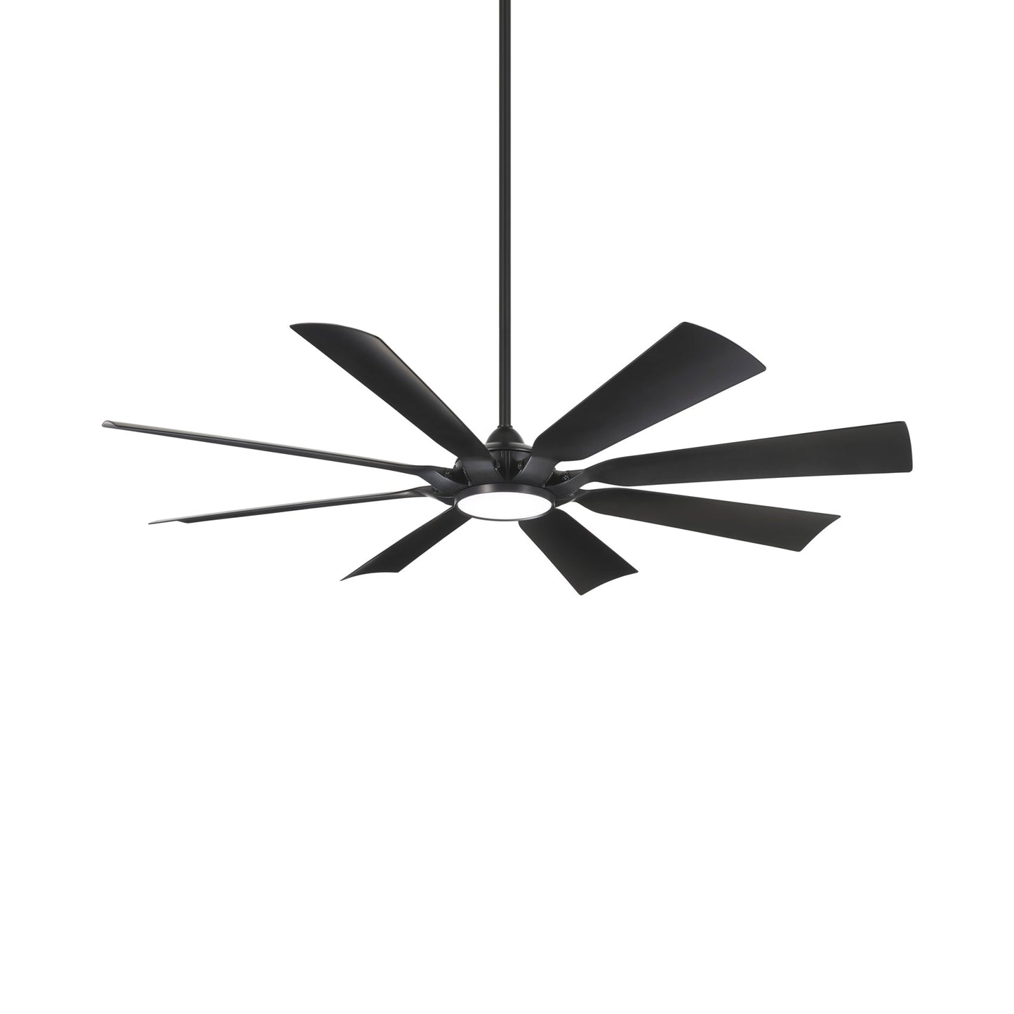 Future Outdoor LED Ceiling Fan in Coal Black/Coal Black.