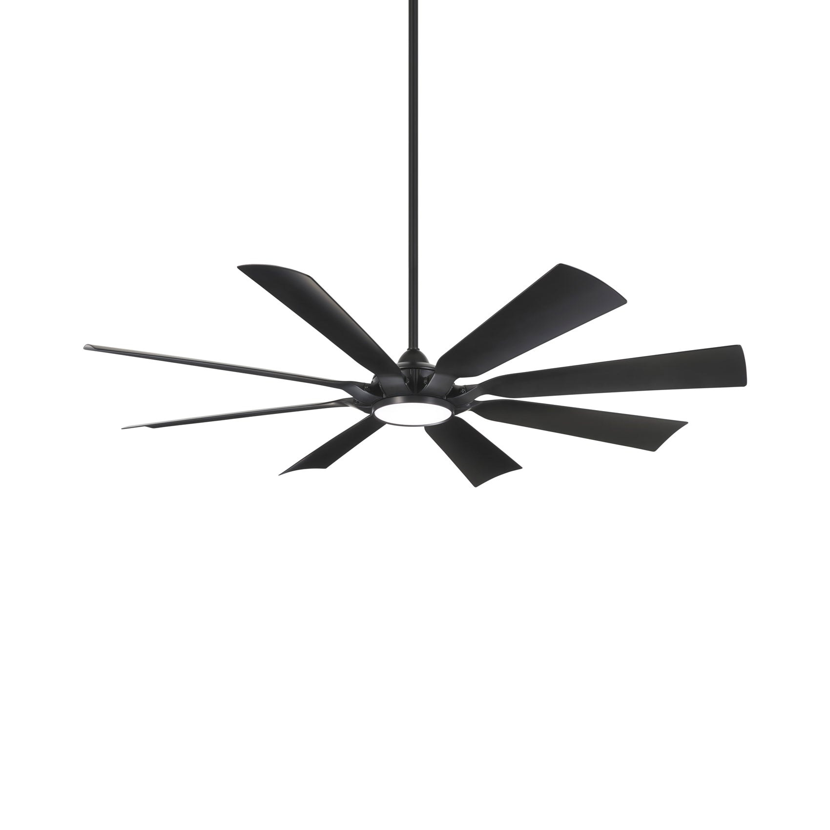 Future Outdoor LED Ceiling Fan in Coal Black/Coal Black.