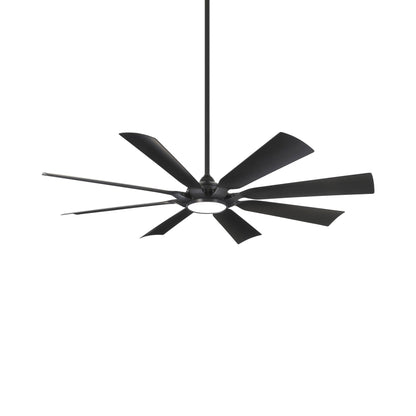Future Outdoor LED Ceiling Fan in Coal Black/Coal Black.