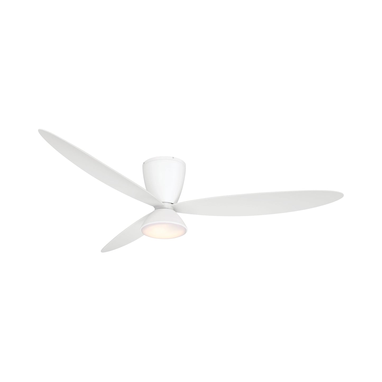 Hourglass Smart LED Ceiling Fan in Flat White/Flat White.