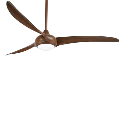 Light Wave LED Ceiling Fan in Distressed Koa (65-Inch).