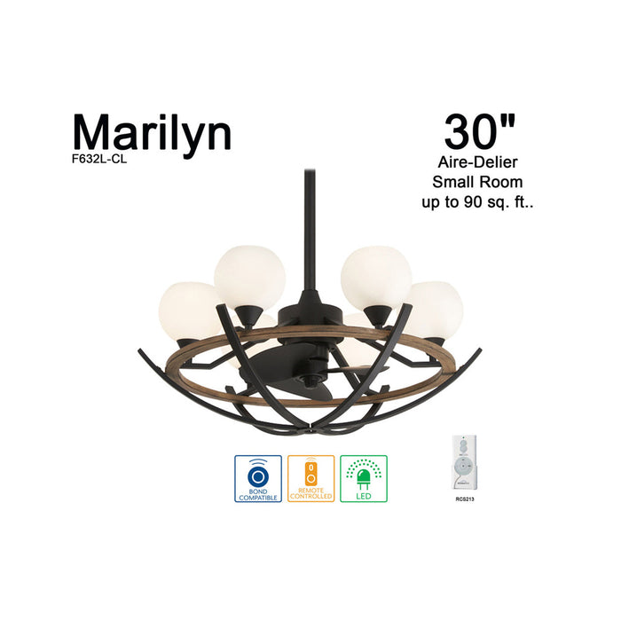 Marilyn LED Ceiling Fan in Detail.