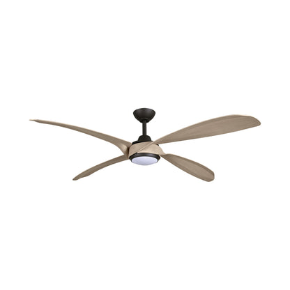 Mortyn Outdoor LED Ceiling Fan in Dark Bronze.