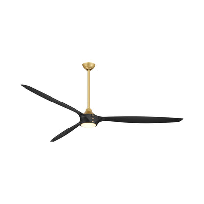 Pierce Smart LED Ceiling Fan in Legacy Brass/Coal Black (84-Inch).
