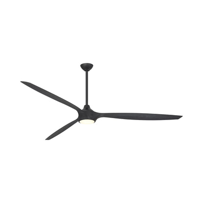 Pierce Smart LED Ceiling Fan in Coal Black/Shou Sugi Ban (84-Inch).