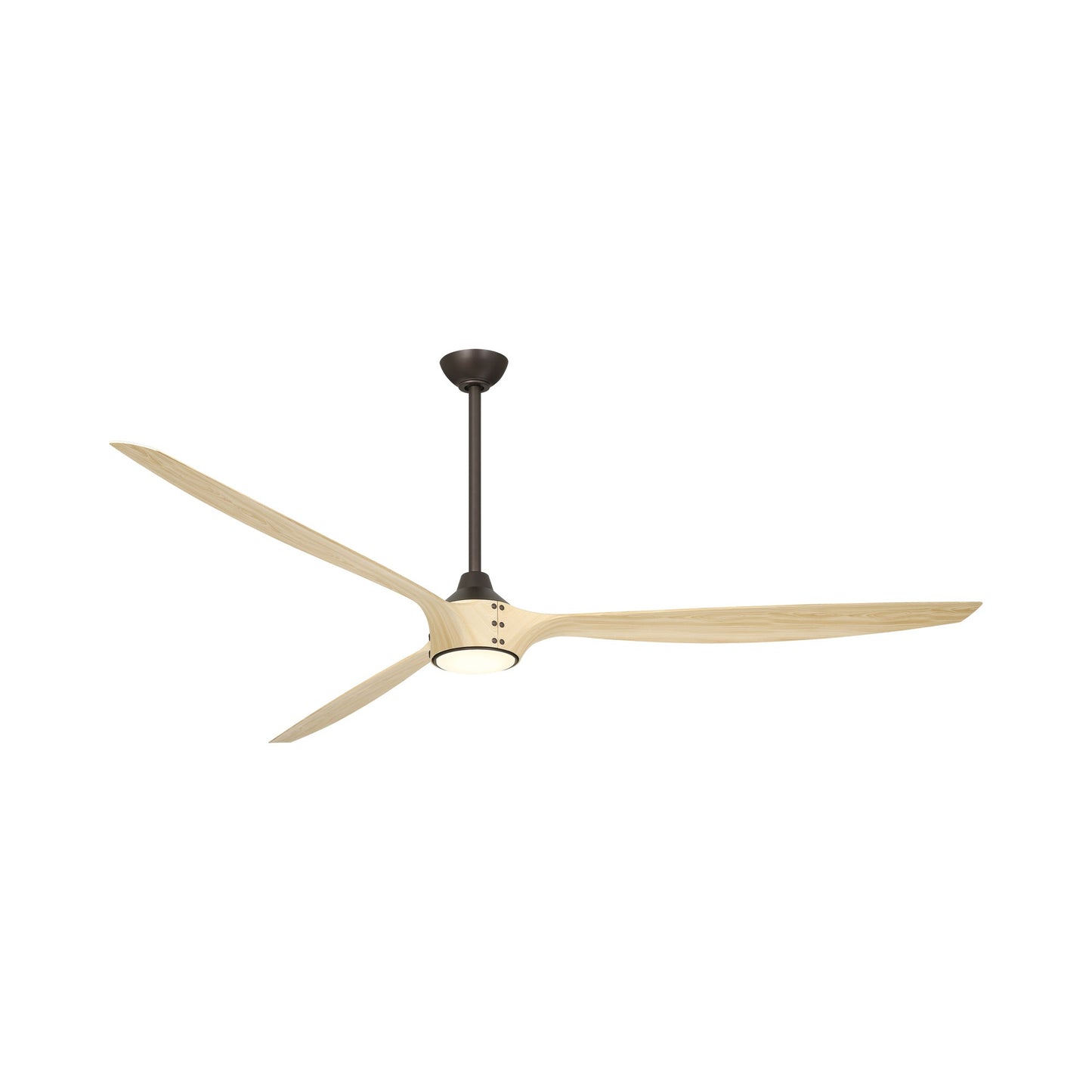Pierce Smart LED Ceiling Fan in Dark Bronze/White Oak (84-Inch).