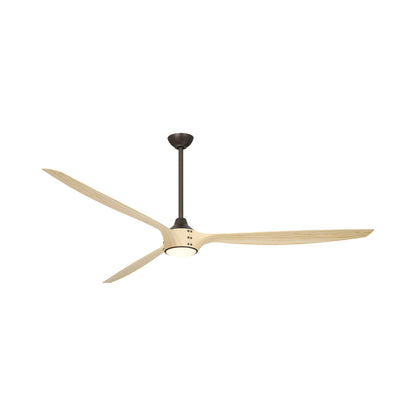 Pierce Smart LED Ceiling Fan in Dark Bronze/White Oak (84-Inch).