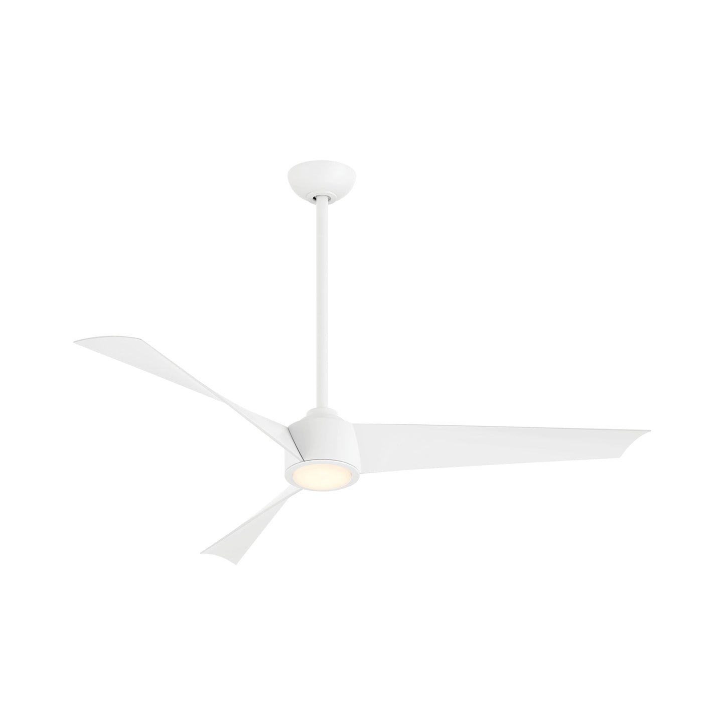 Pike LED Ceiling Fan in Flat White/Flat White.