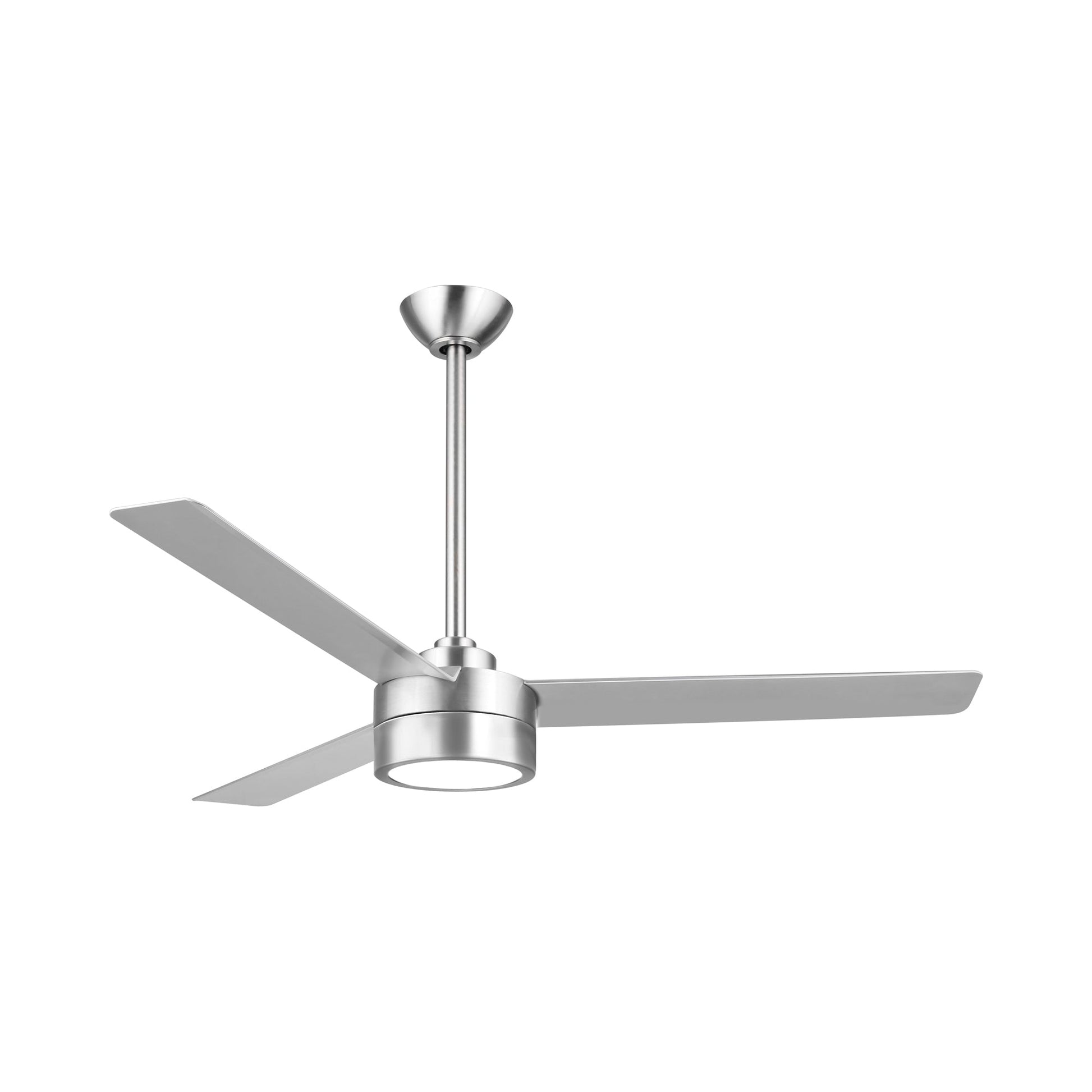 Roto LED Ceiling Fan in Brushed Aluminum.
