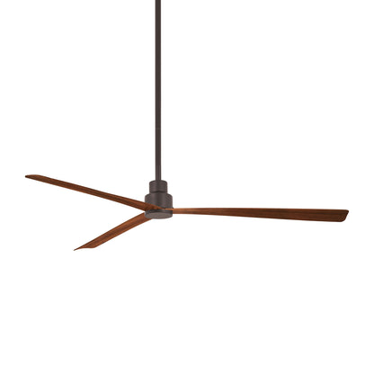Simple Outdoor Ceiling Fan in Oil Rubbed Bronze/Maple (65-Inch).