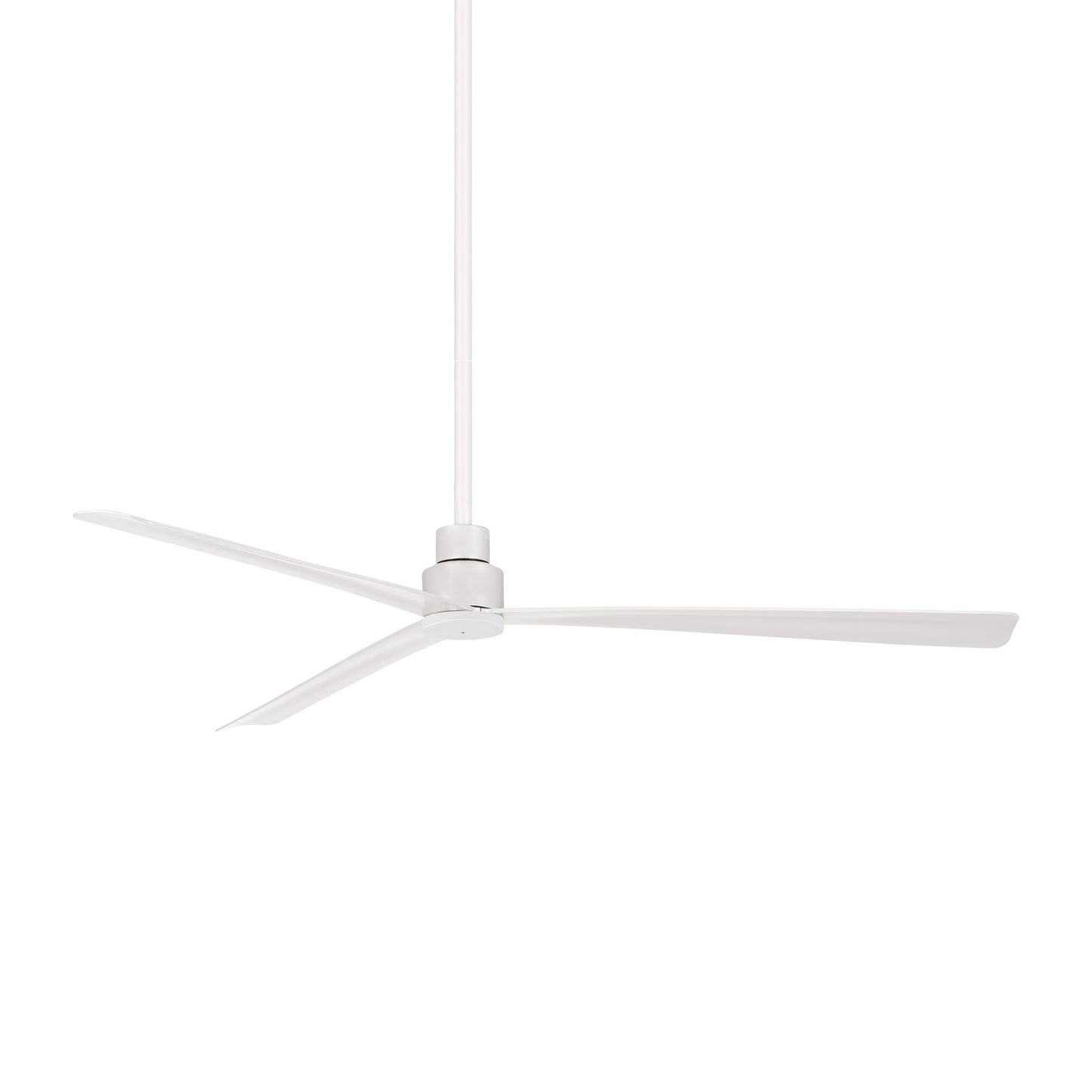 Simple Outdoor Ceiling Fan in Flat White/Flat White (65-Inch).