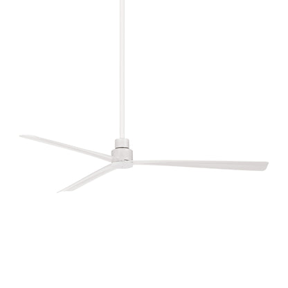 Simple Outdoor Ceiling Fan in Flat White/Flat White (65-Inch).