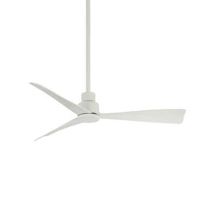 Simple Outdoor Ceiling Fan in Flat White/Flat White (44-Inch).