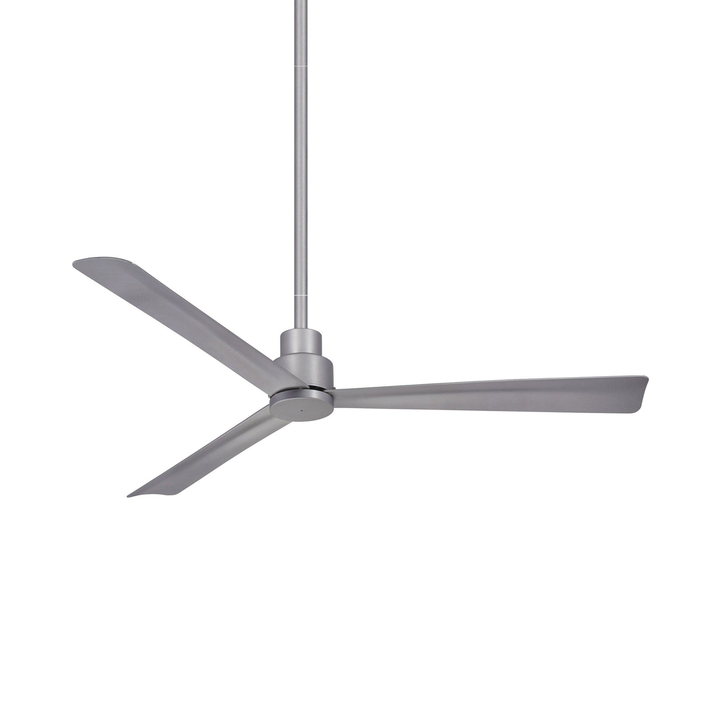 Simple Outdoor Ceiling Fan in Silver/Silver (52-Inch).