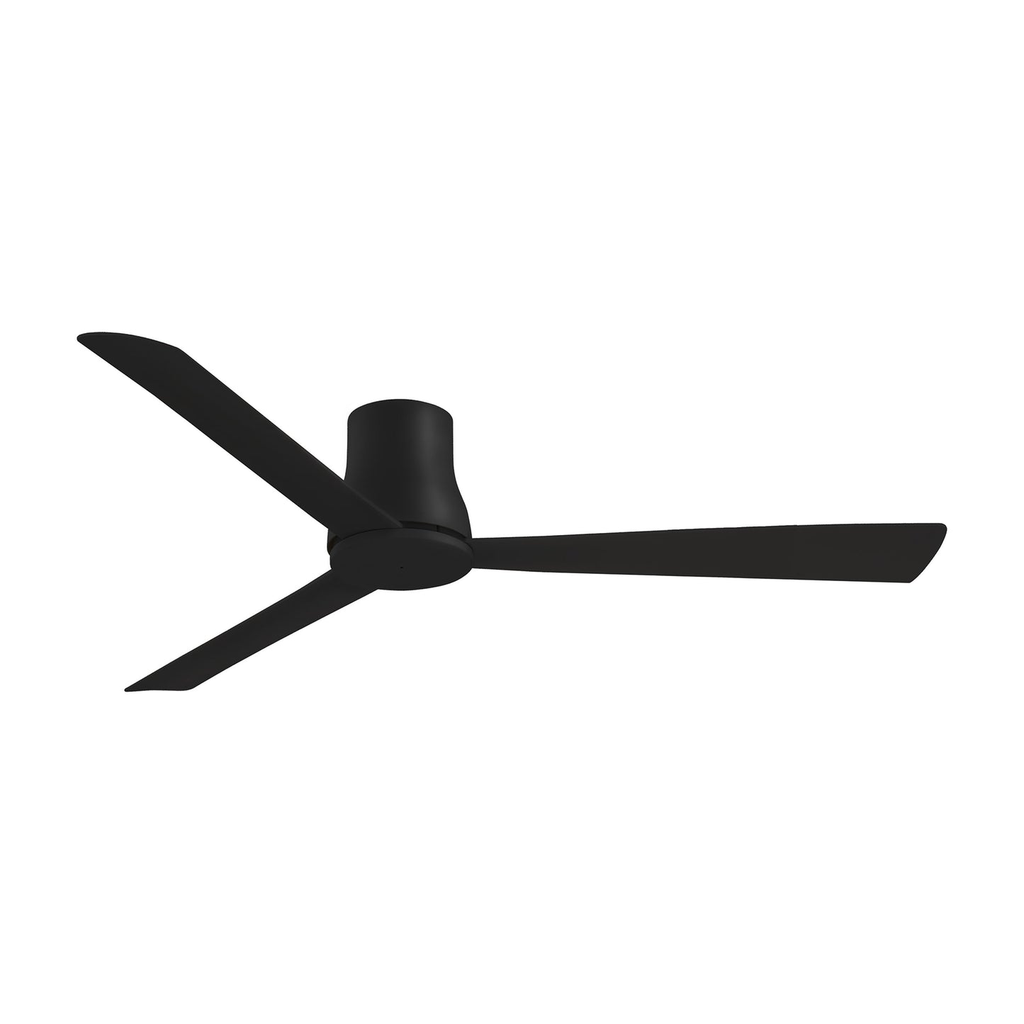 Simple Outdoor Flush Mount Ceiling Fan in Coal Black (60-Inch).