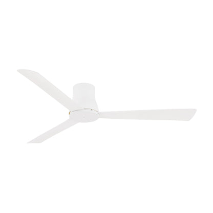 Simple Outdoor Flush Mount Ceiling Fan in Flat White (60-Inch).