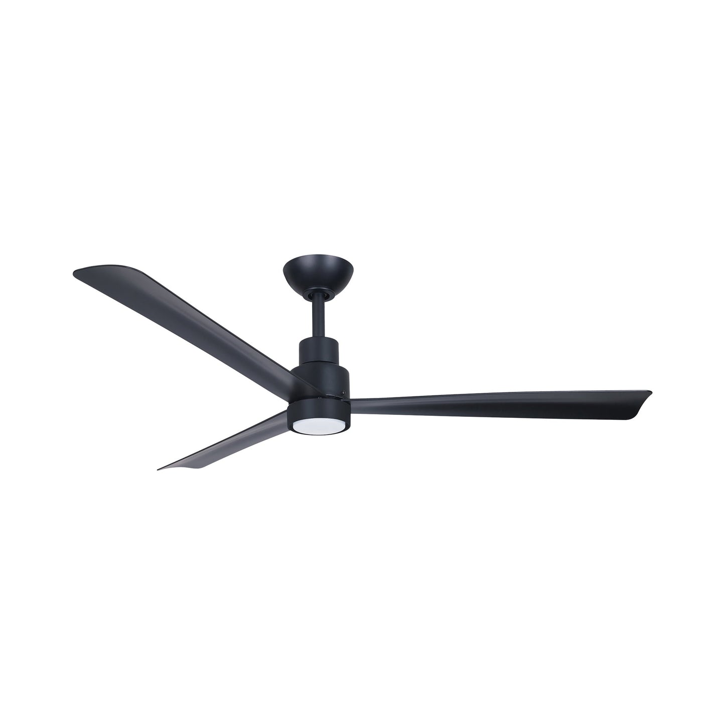 Simple Outdoor LED Ceiling Fan in Coal Black.