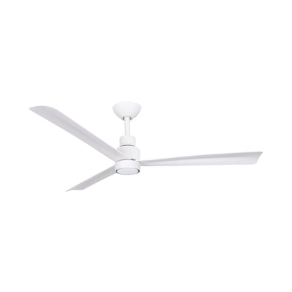 Simple Outdoor LED Ceiling Fan in Flat White.