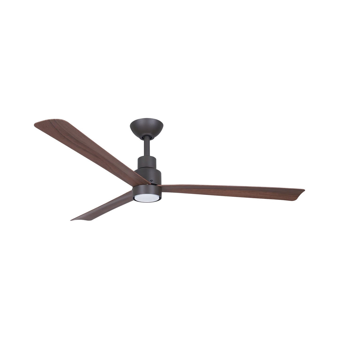 Simple Outdoor LED Ceiling Fan in Oil Rubbed Bronze.