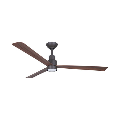 Simple Outdoor LED Ceiling Fan in Oil Rubbed Bronze.