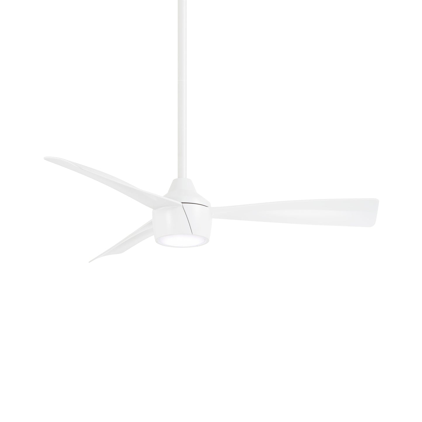 Skinnie Outdoor LED Ceiling Fan in Flat White (44-Inch).