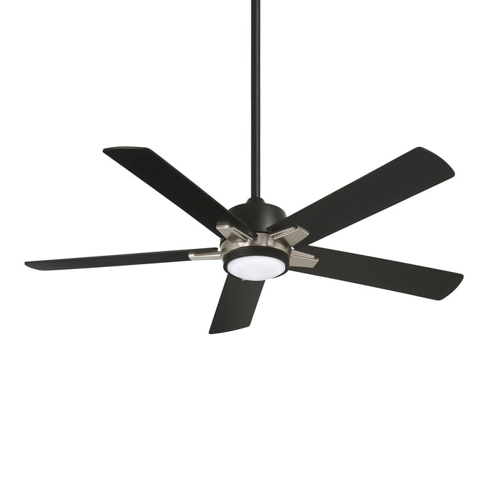 Stout LED Ceiling Fan in Coal/Brushed Nickel.