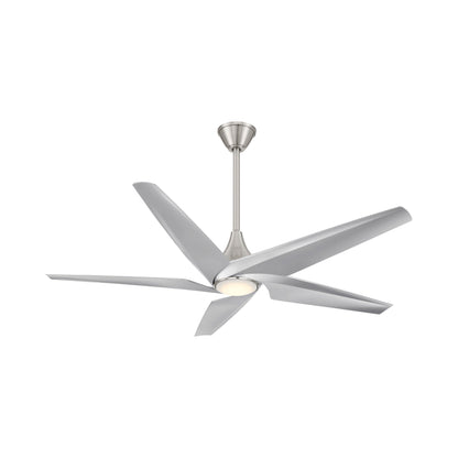 Switch Smart Dual LED Mount Ceiling Fan in Brushed Nickel/Silver.