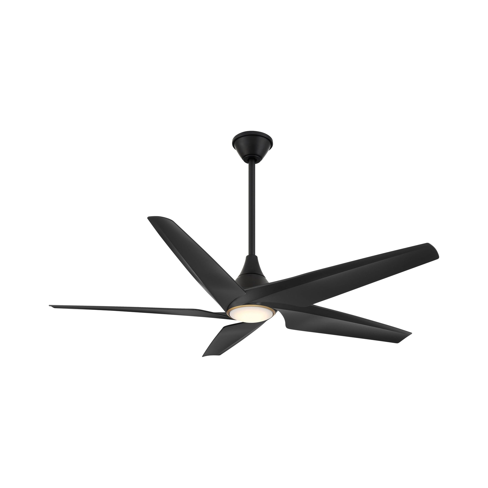 Switch Smart Dual LED Mount Ceiling Fan in Coal Black/Coal Black.