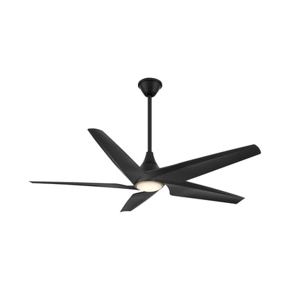 Switch Smart Dual LED Mount Ceiling Fan in Coal Black/Coal Black.