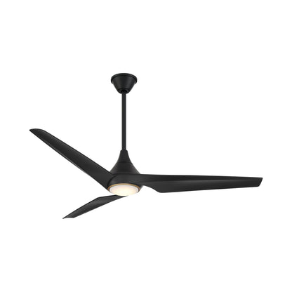 Switch Smart LED Ceiling Fan in Coal Black/Coal Black.