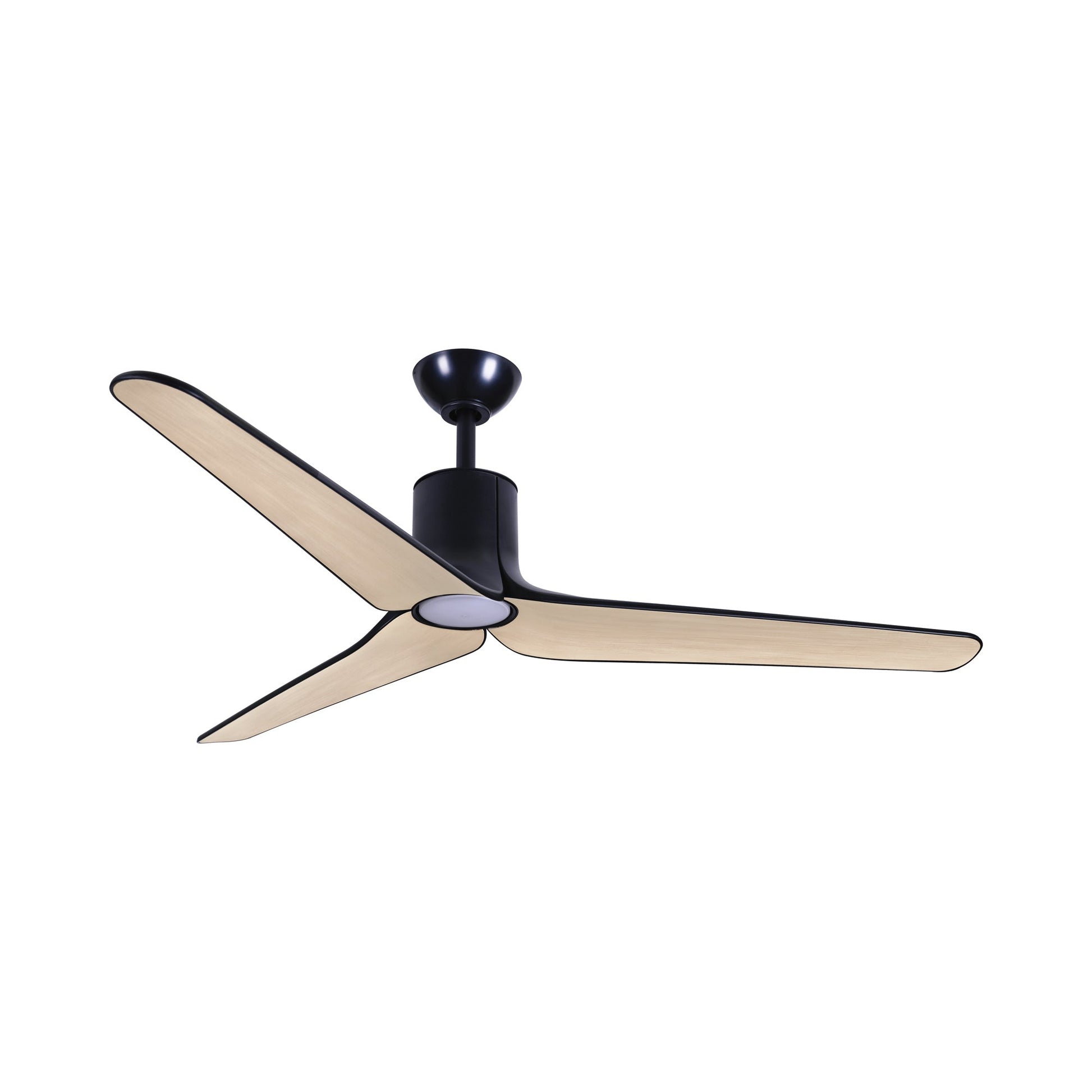 Tempri Outdoor LED Ceiling Fan in Coal Black.