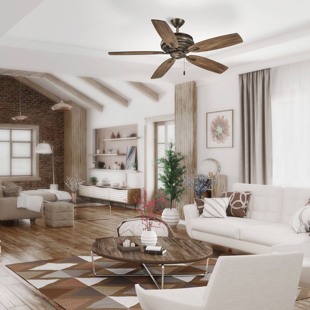 Timeless Ceiling Fan in living room.