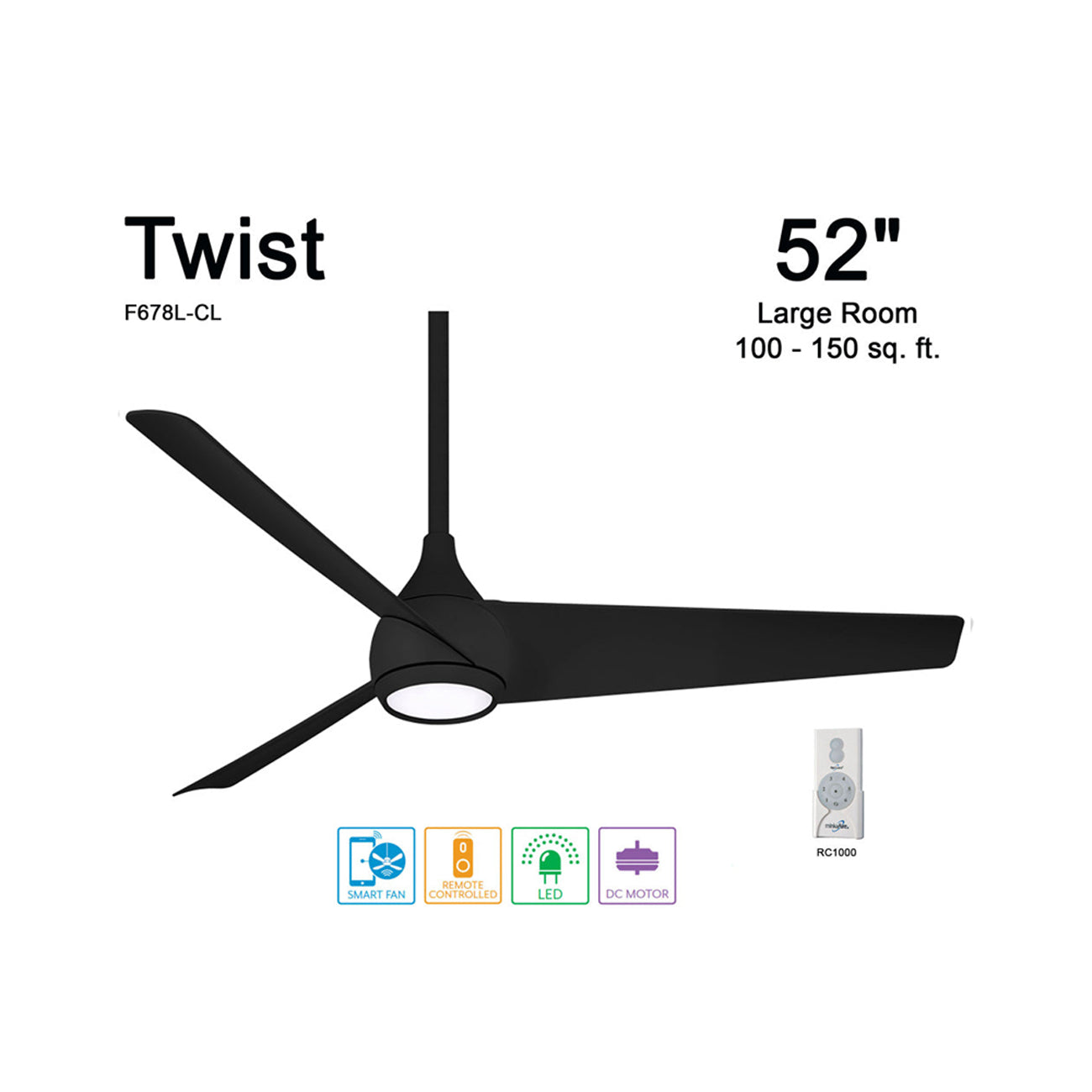 Twist LED Ceiling Fan in Detail.