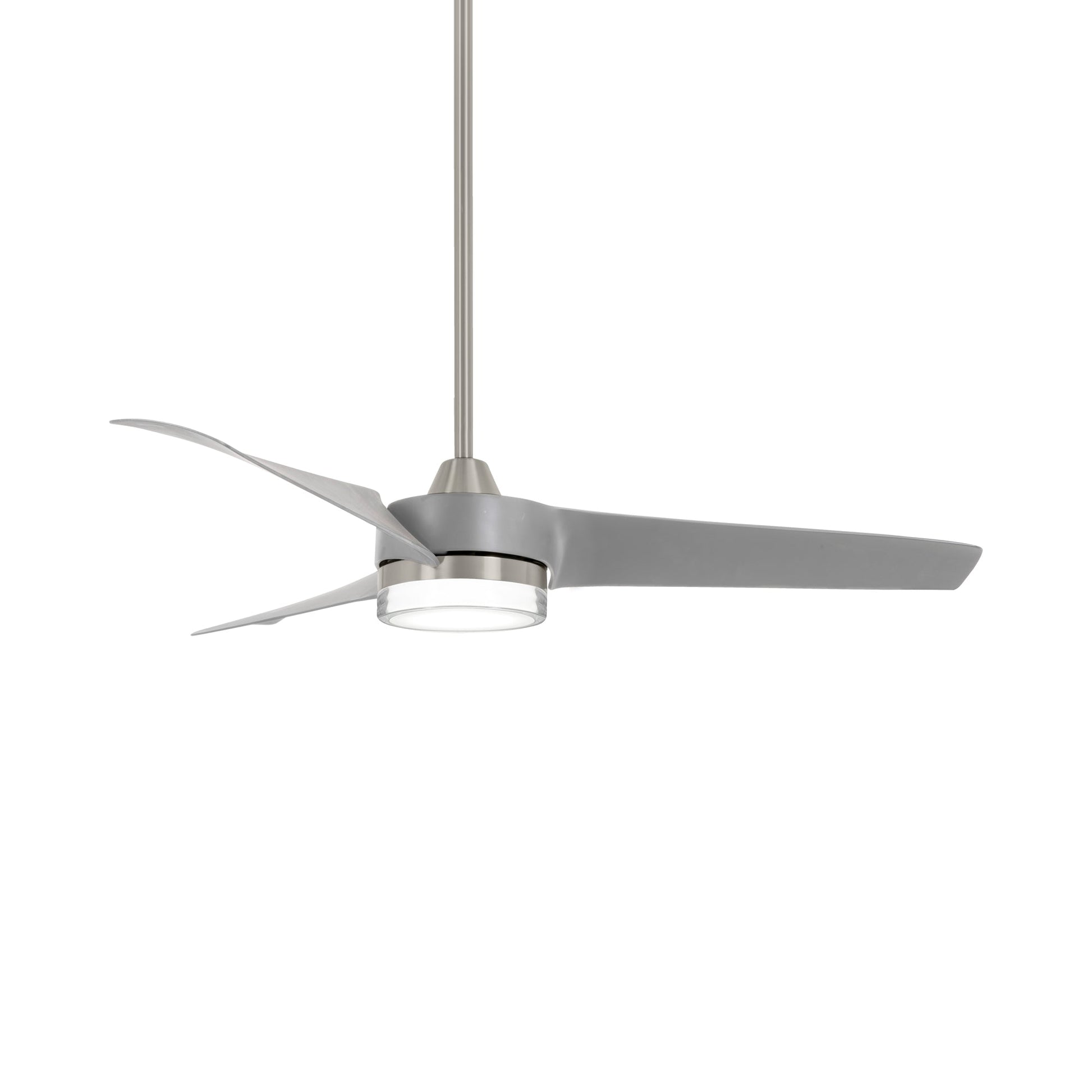 Veer Smart LED Ceiling Fan in Brushed Nickel/Silver.