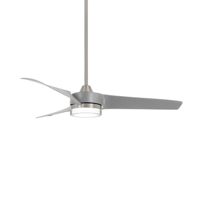 Veer Smart LED Ceiling Fan in Brushed Nickel/Silver.