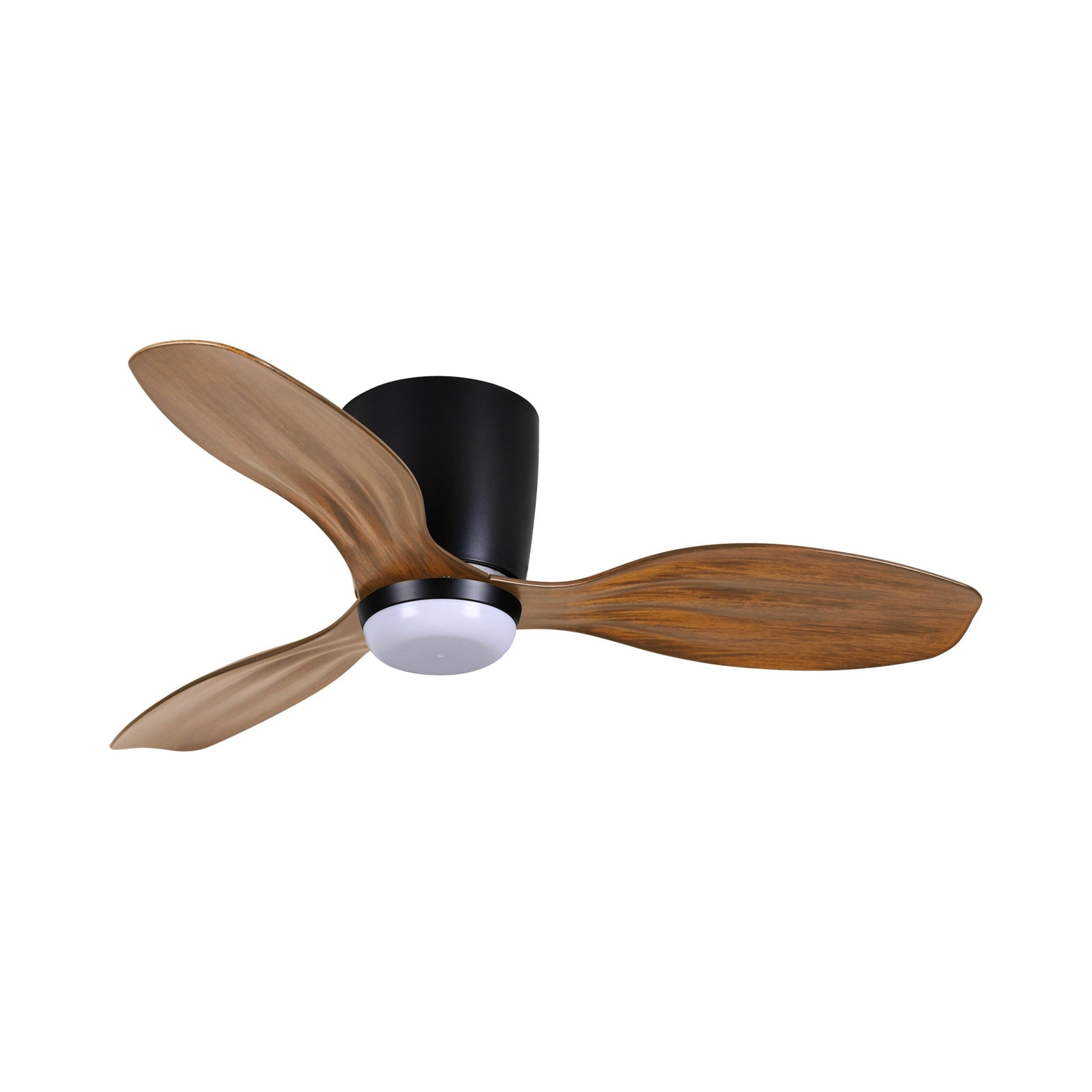 Ventiara Outdoor LED Ceiling Fan in Coal Black (36-Inch).