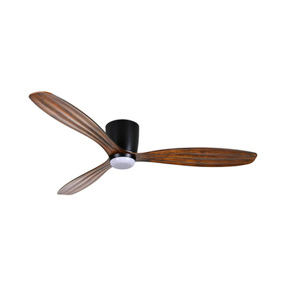 Ventiara Outdoor LED Ceiling Fan in Coal Black (52-Inch).