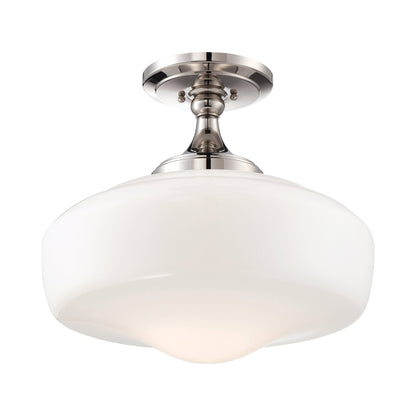 2259 Semi Flush Mount Ceiling Light in Polished Nickel.