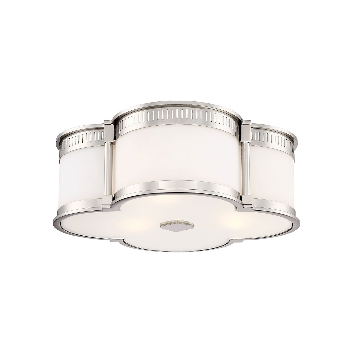 824-L LED Flush Mount Ceiling Light in Polished Nickel (Small).
