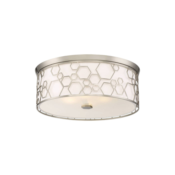 845-L LED Flush Mount Ceiling Light in Brushed Nickel (Small).