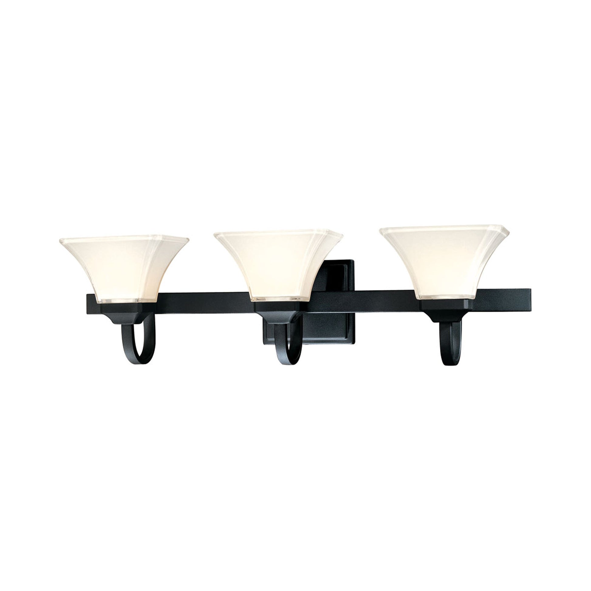 Agilis Bath Wall Light in Black (3-Light).