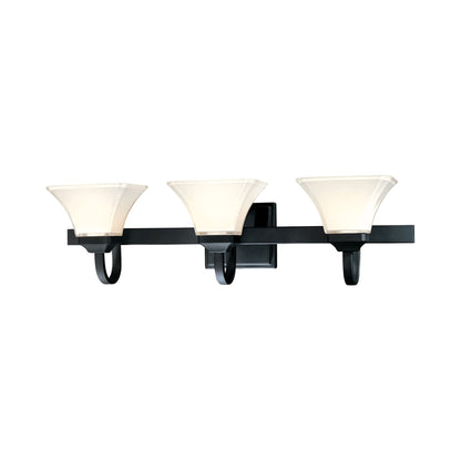 Agilis Bath Wall Light in Black (3-Light).