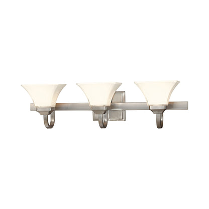 Agilis Bath Wall Light in Brushed Nickel (3-Light).
