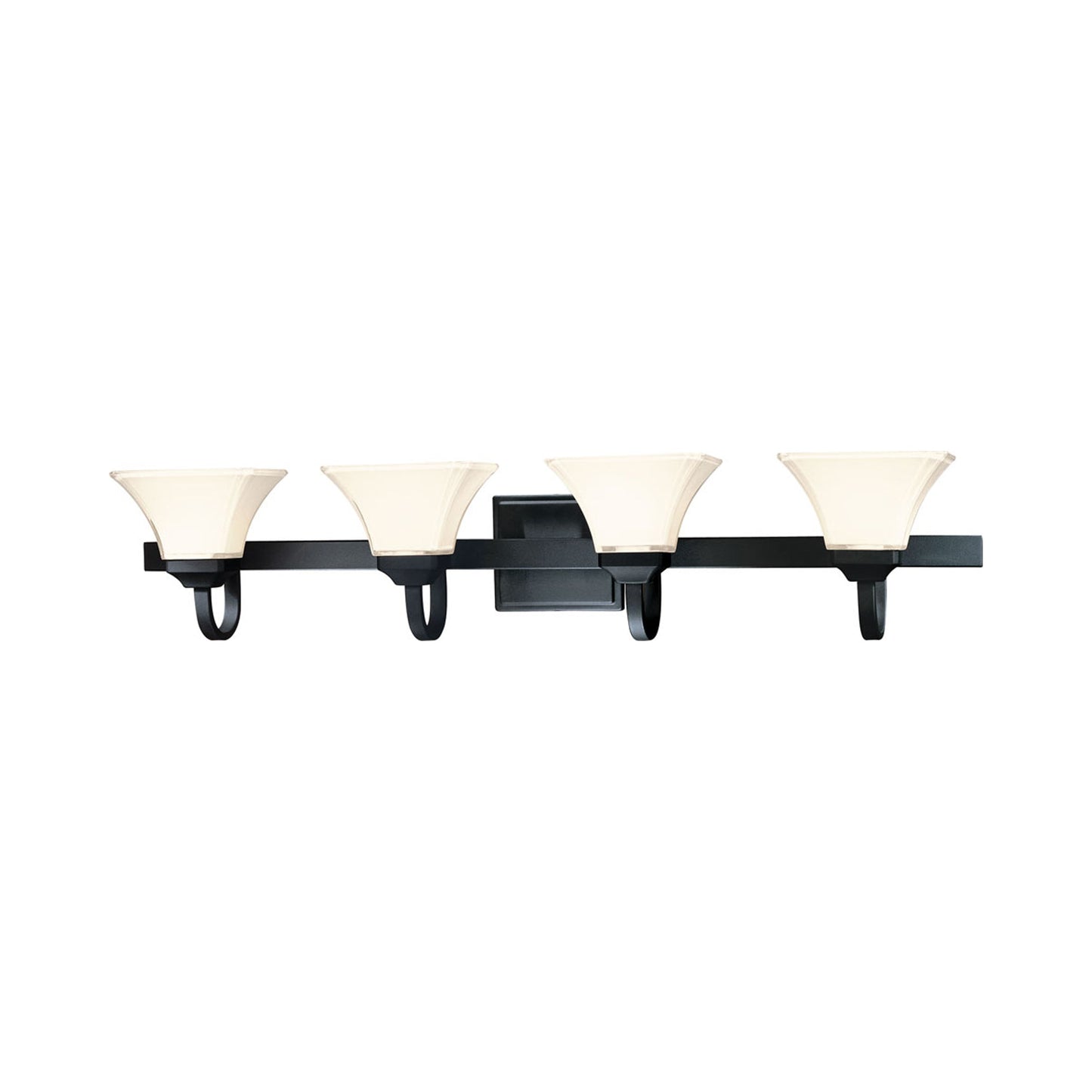Agilis Bath Wall Light in Black (4-Light).
