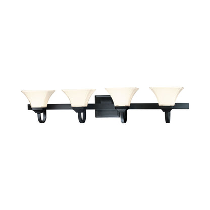 Agilis Bath Wall Light in Black (4-Light).