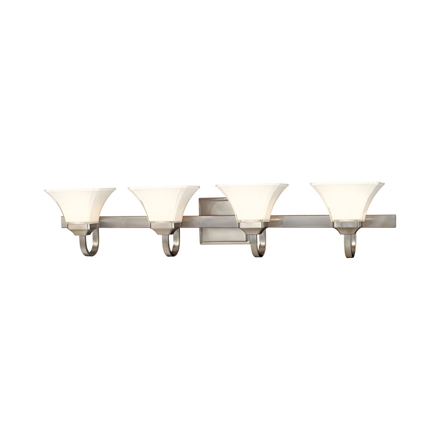 Agilis Bath Wall Light in Brushed Nickel (4-Light).